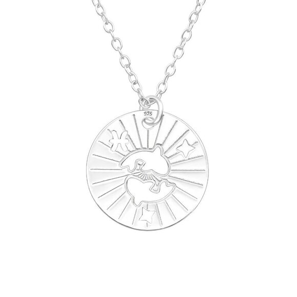 Sterling Silver Pisces Necklace - Picture 1 of 6